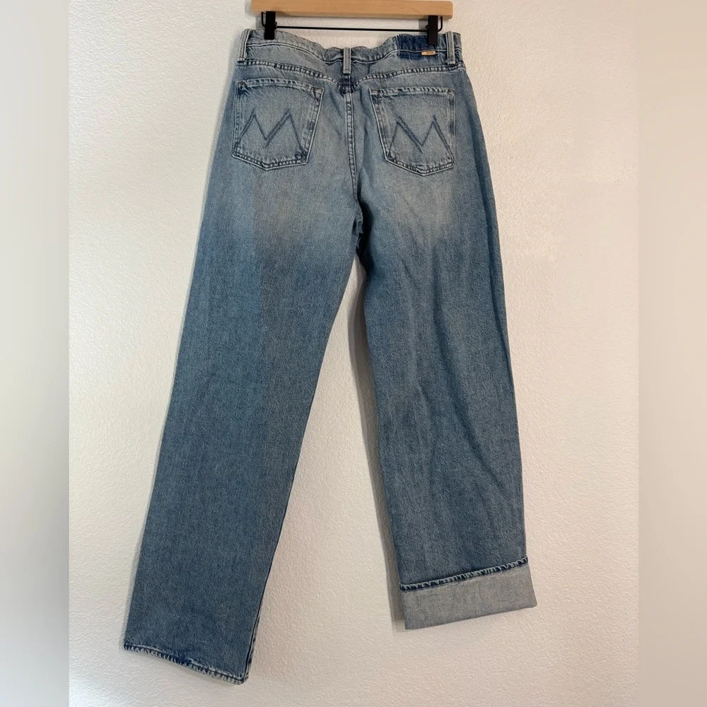 MOTHER The Dodger Skimp Cuff Light Blue Straight Leg Jeans - Low Rise - Picture 8 of 15